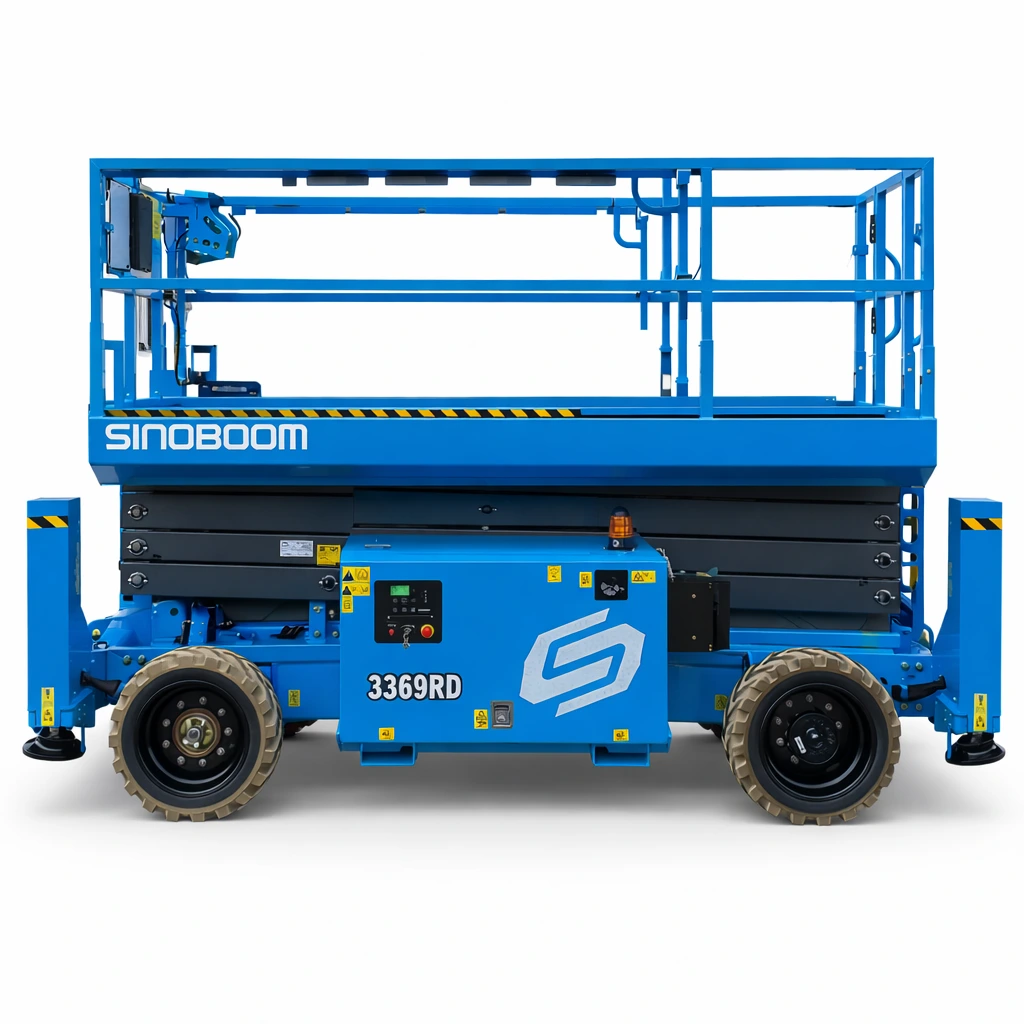 12 meter schaarhoogwerker Sinoboom · 3369 RD 4WD
